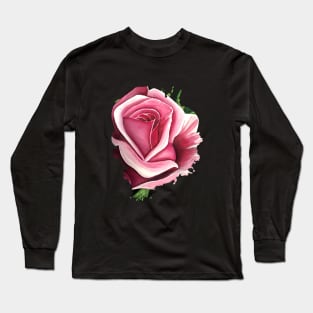 Pink Rose Long Sleeve T-Shirt